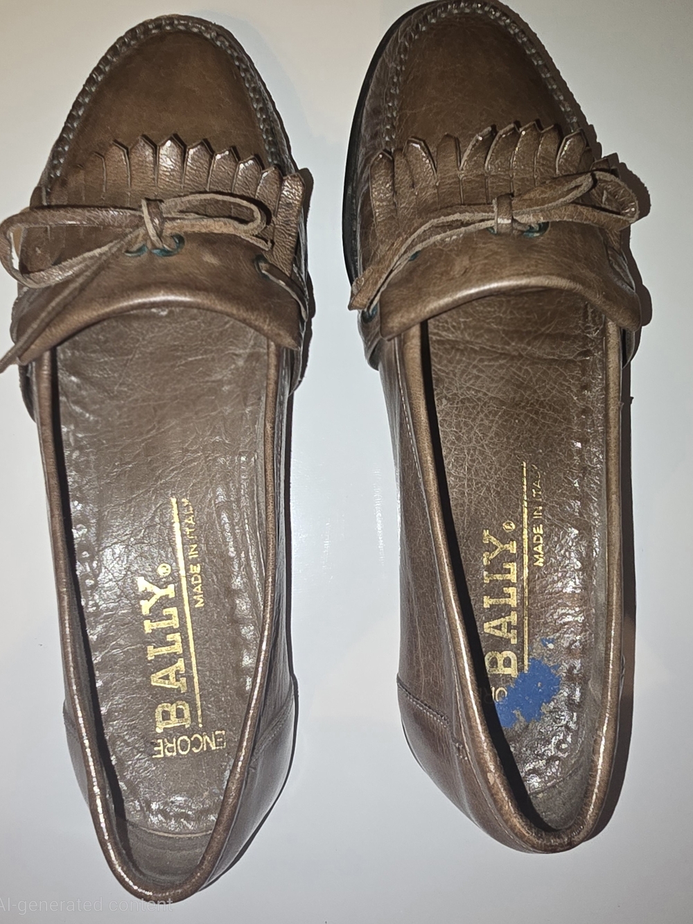 BALLY Brown Leather Kiltie Loafers - Women